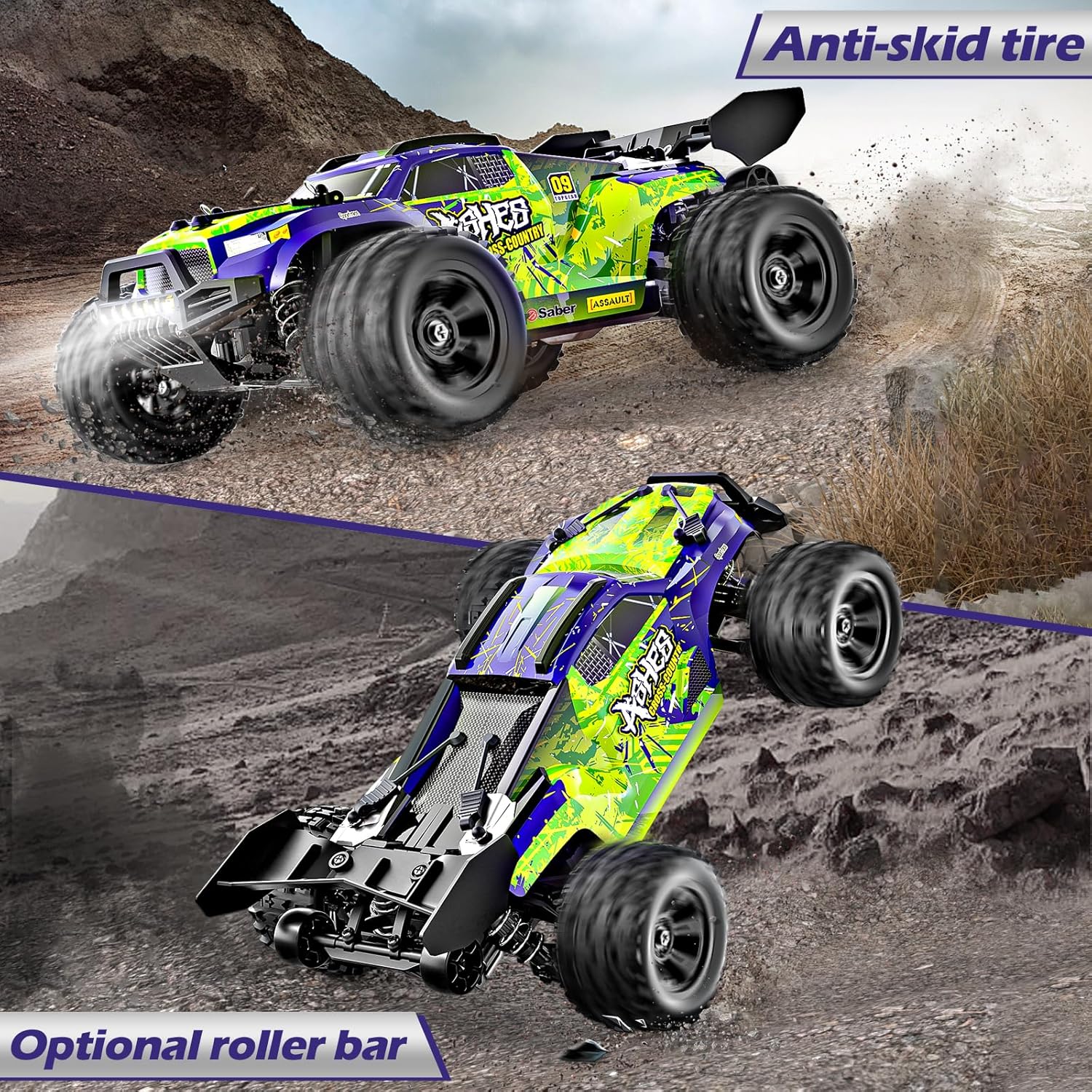 Akeleo 1/18 Scale 4X4 Off-Road RC Truck 36km/h Waterproof
