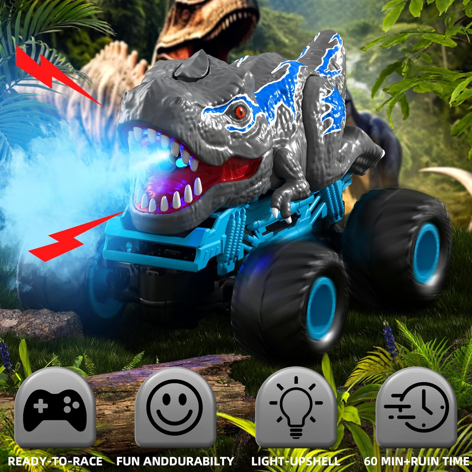 Lilybuds 2.4GHz Remote Control Dinosaur Truck RC Car