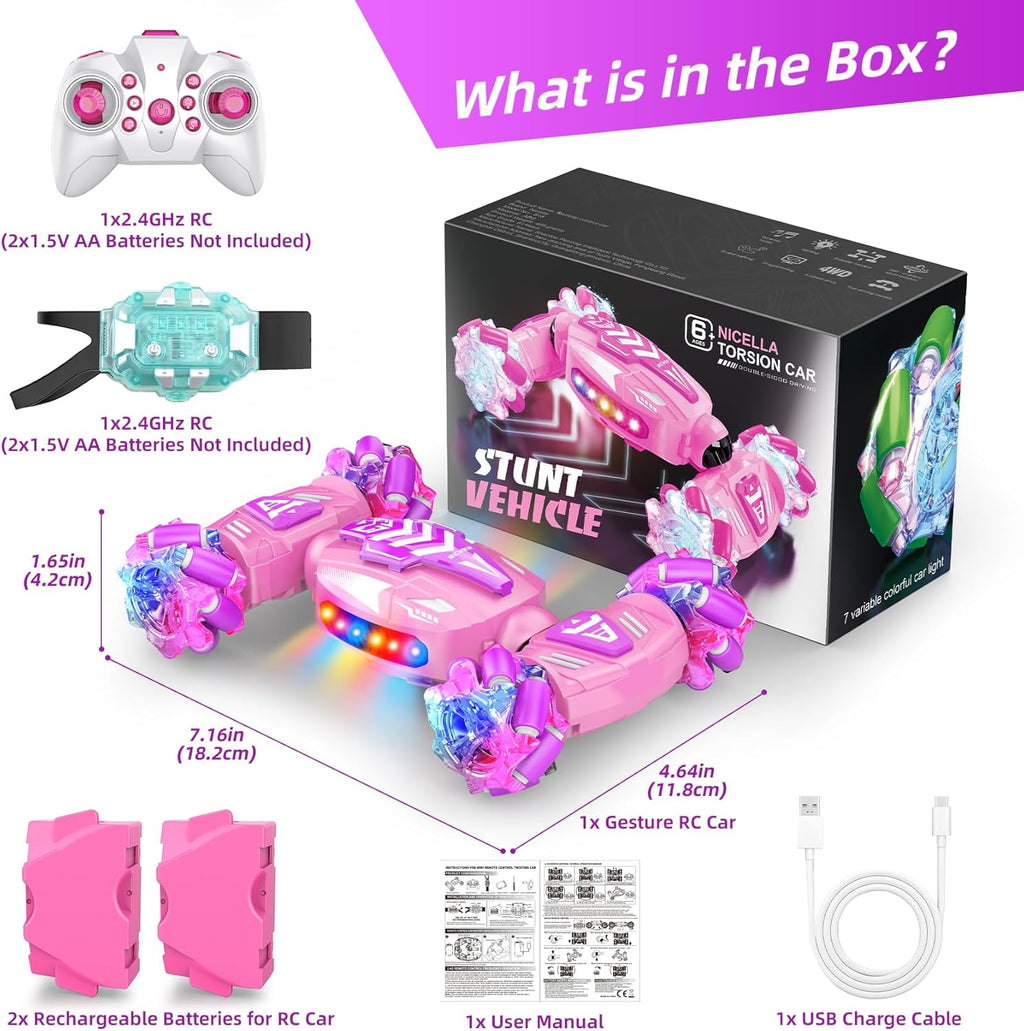 Nicella Gesture Sensing RC Stunt Car 4WD 2.4GHz 360° Rotation