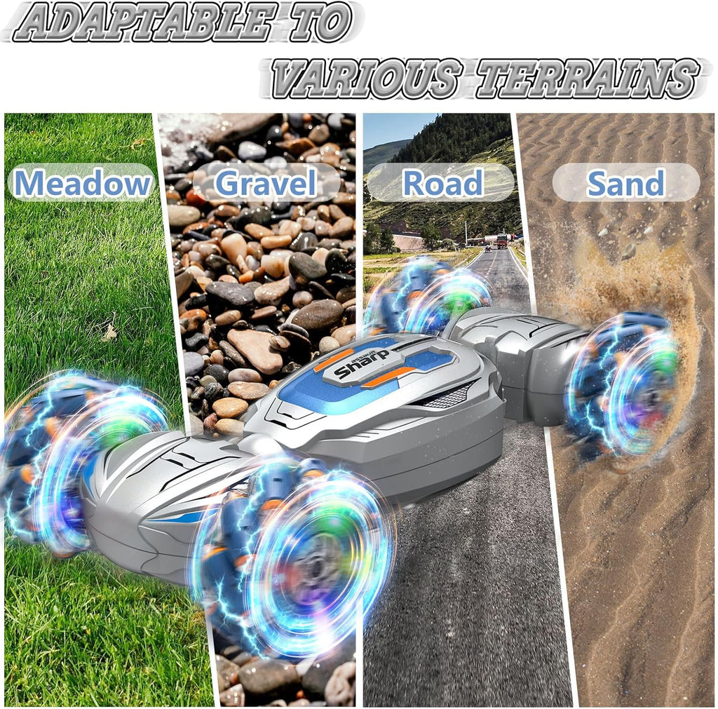 Zzpq Gesture Sensing 4WD RC Stunt Car with Lights Music