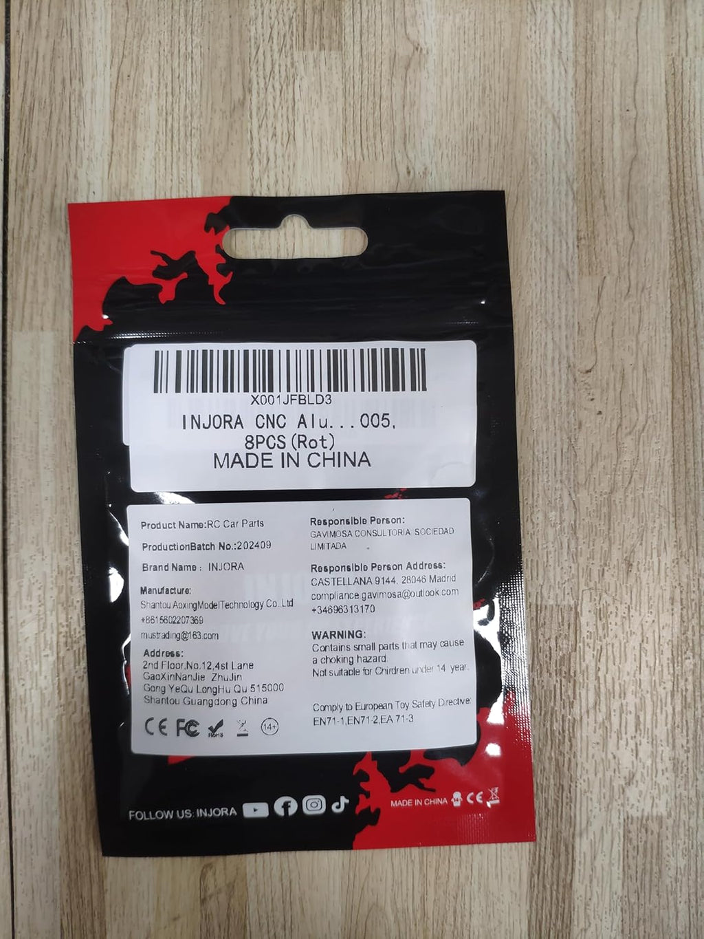 Injora High Clearance Front 4 Links Set for SCX24 1/24 RC Crawler