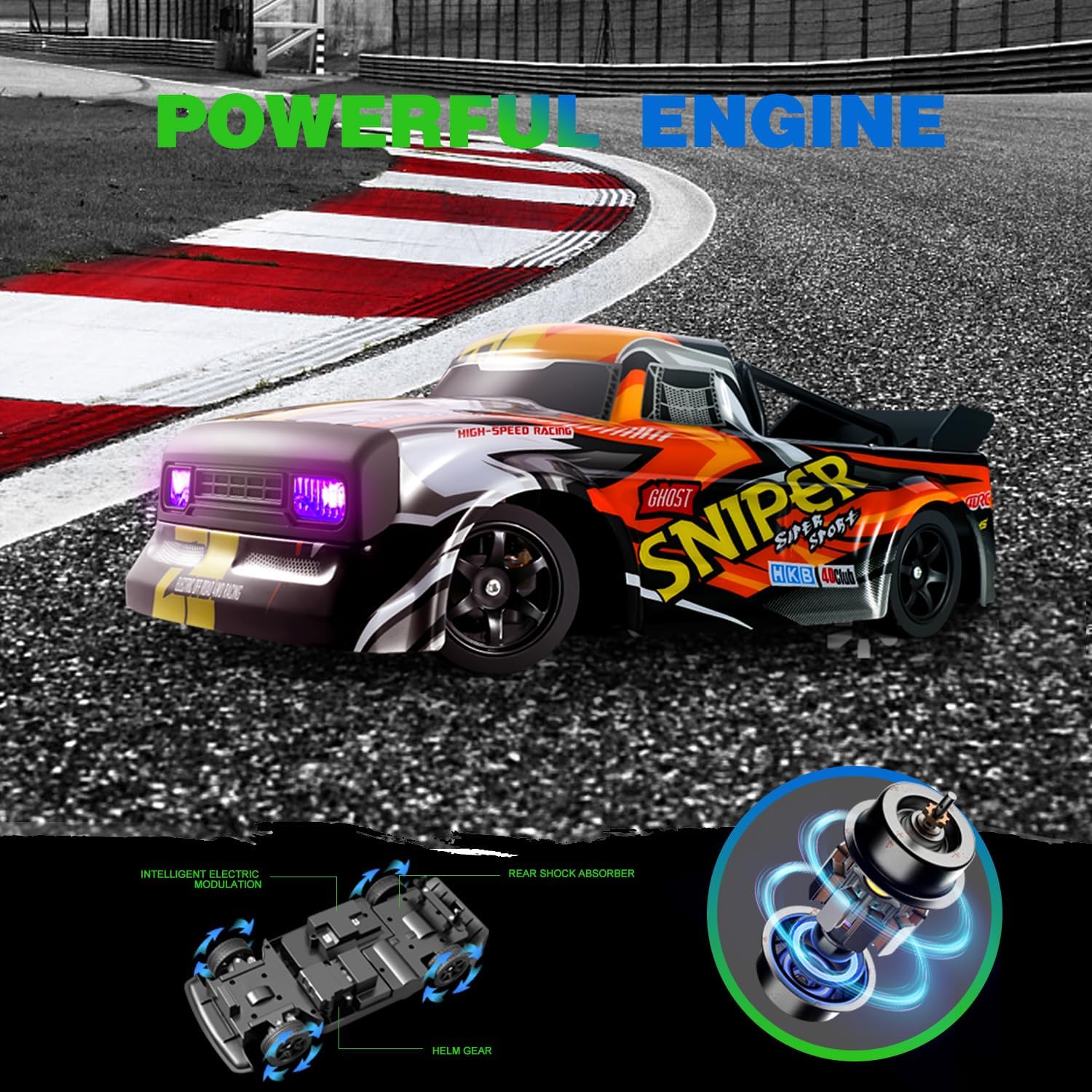 4Drc 2.4GHz 4WD High Speed RC Drift Car Monster Truck 30+ KM/H