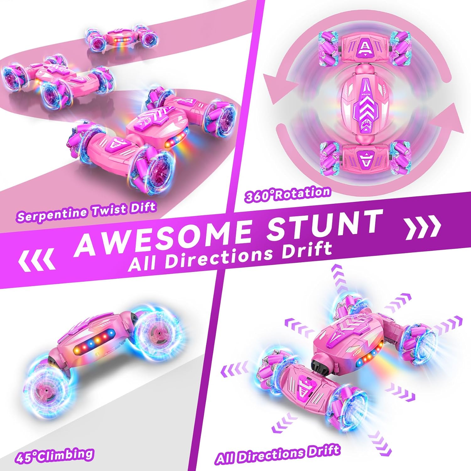 Nicella Gesture Sensing RC Stunt Car 4WD 2.4GHz 360° Rotation