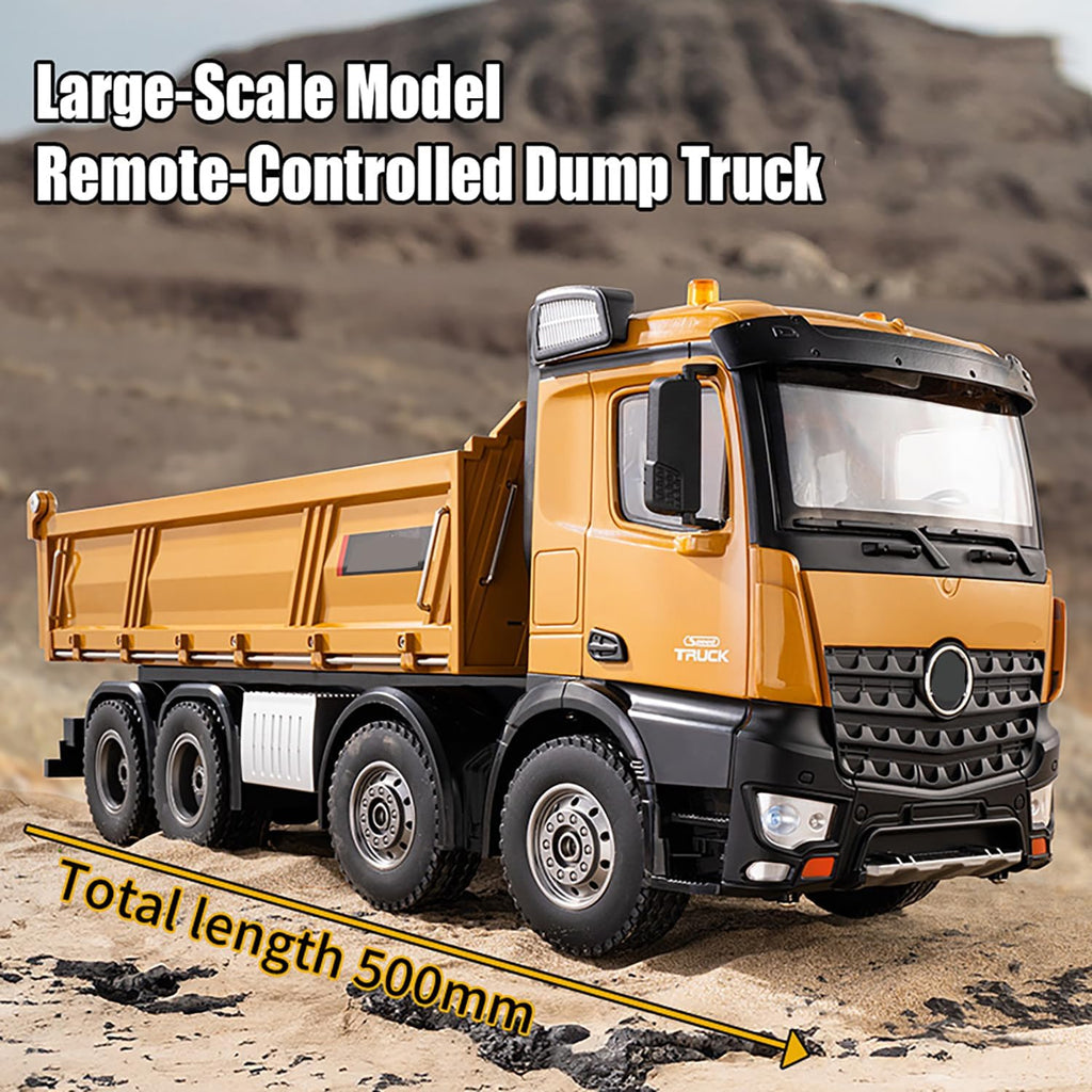 Huina 1/14 Scale Remote Control Dump Truck 12-Channel 13 LBS Load Capacity
