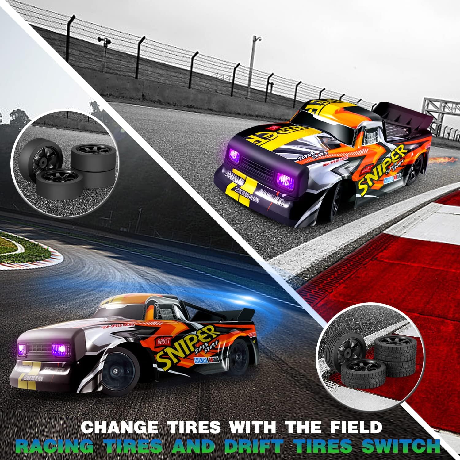 4Drc 2.4GHz 4WD High Speed RC Drift Car Monster Truck 30+ KM/H