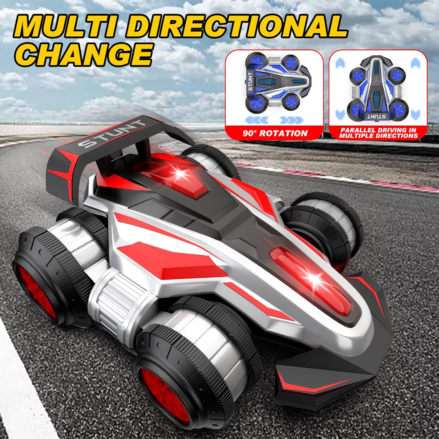 Kjwejoyrc Remote Control Drift Stunt Car 2.4GHz 4WD 360° Rotation