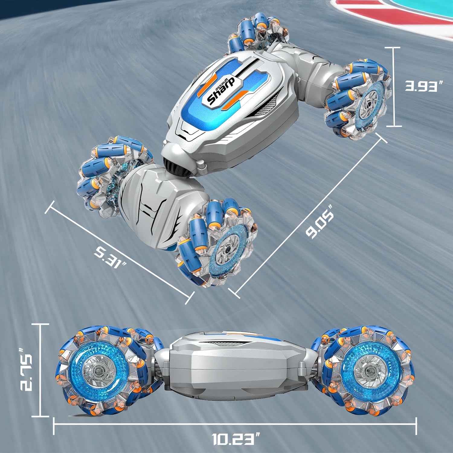 Zzpq Gesture Sensing 4WD RC Stunt Car with Lights Music