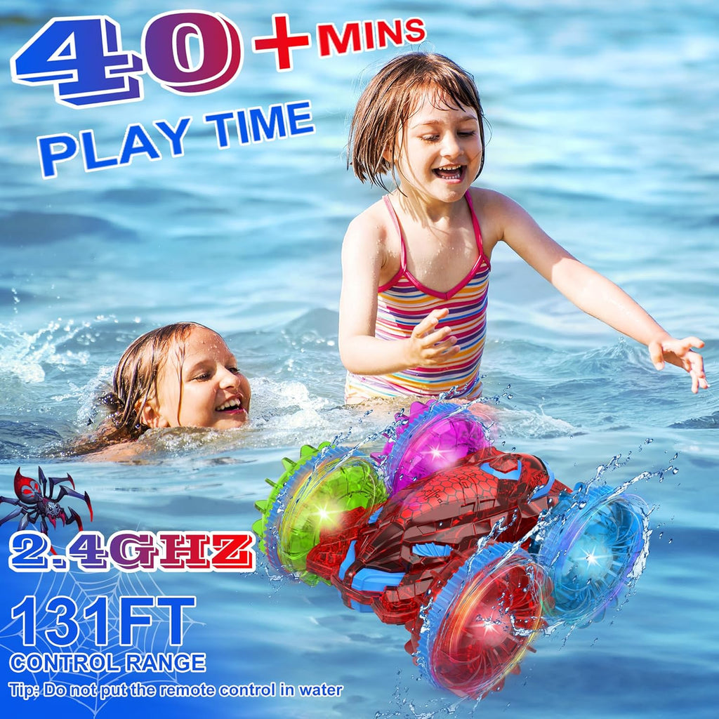 Flybakiz Spider Amphibious Remote Control Car 2.4GHz 4WD Waterproof