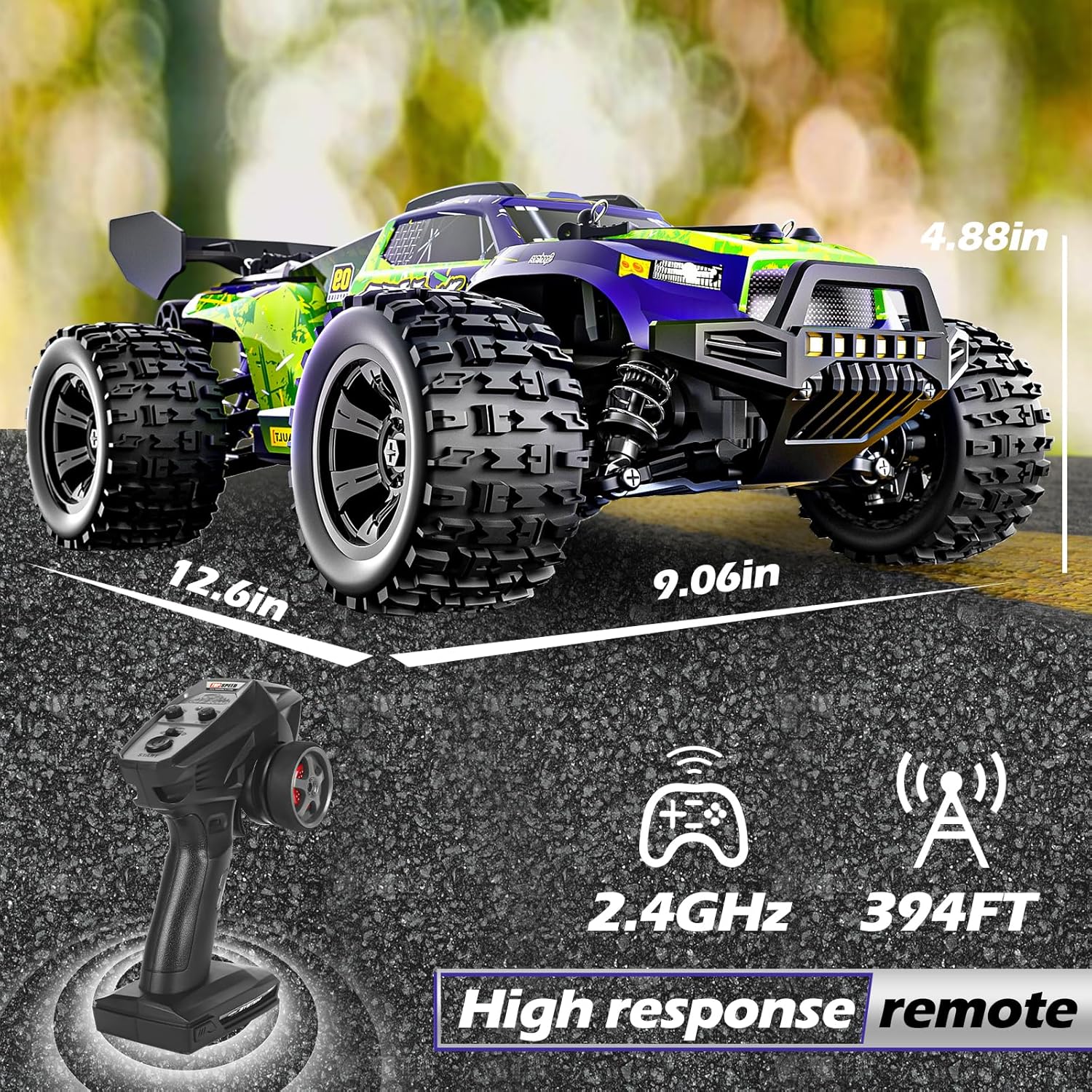 Akeleo 1/18 Scale 4X4 Off-Road RC Truck 36km/h Waterproof