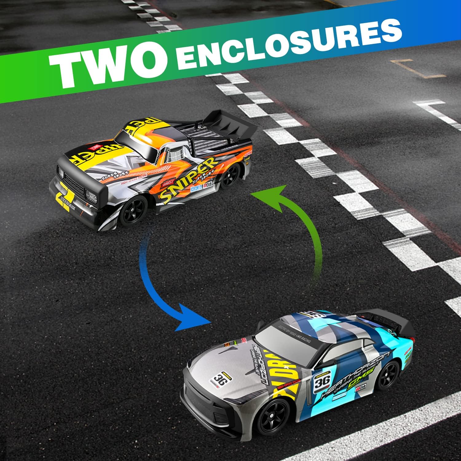 4Drc 2.4GHz 4WD High Speed RC Drift Car Monster Truck 30+ KM/H