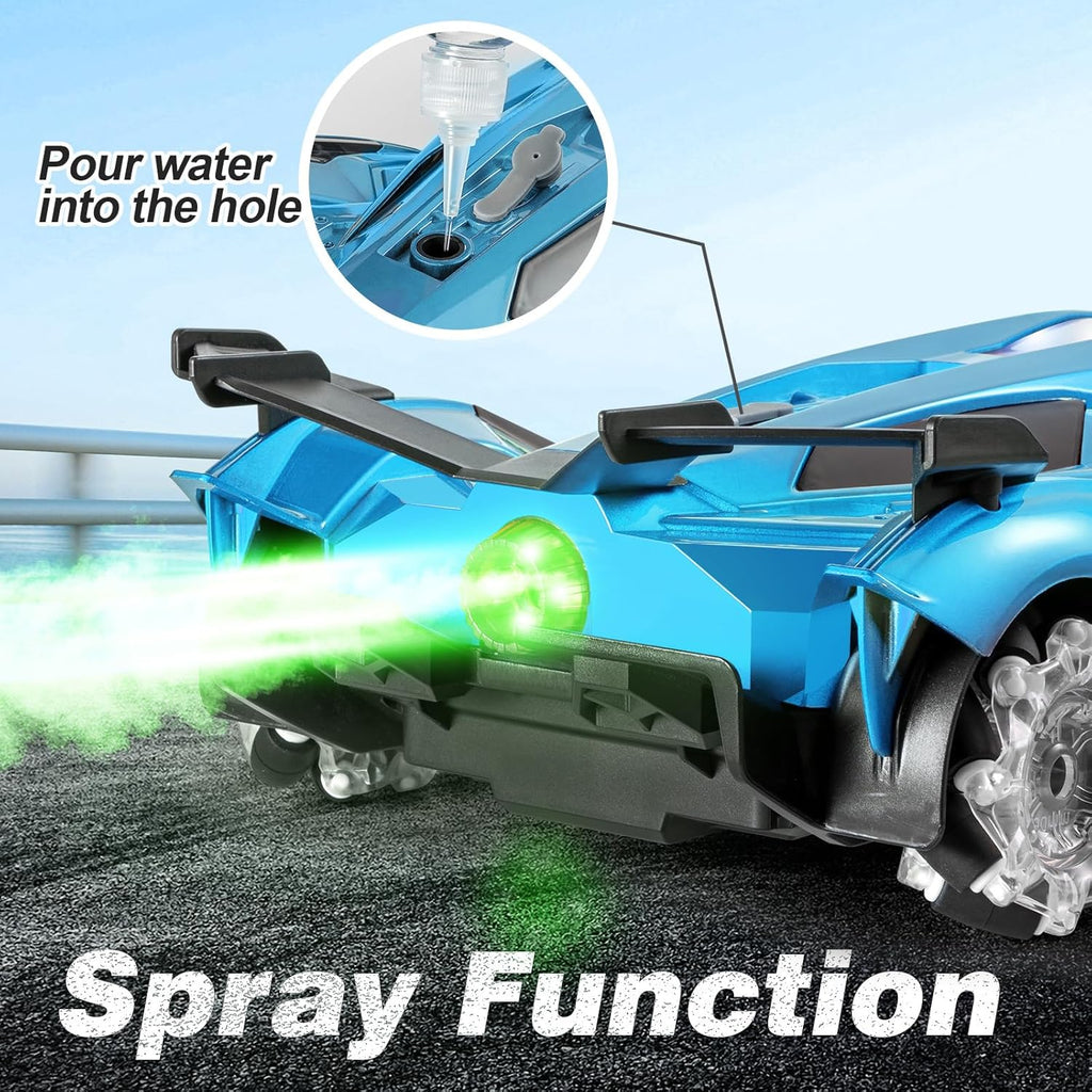 Sasbsc 1:12 Scale Remote Control Drift Car with 360° Rotation Music Lights