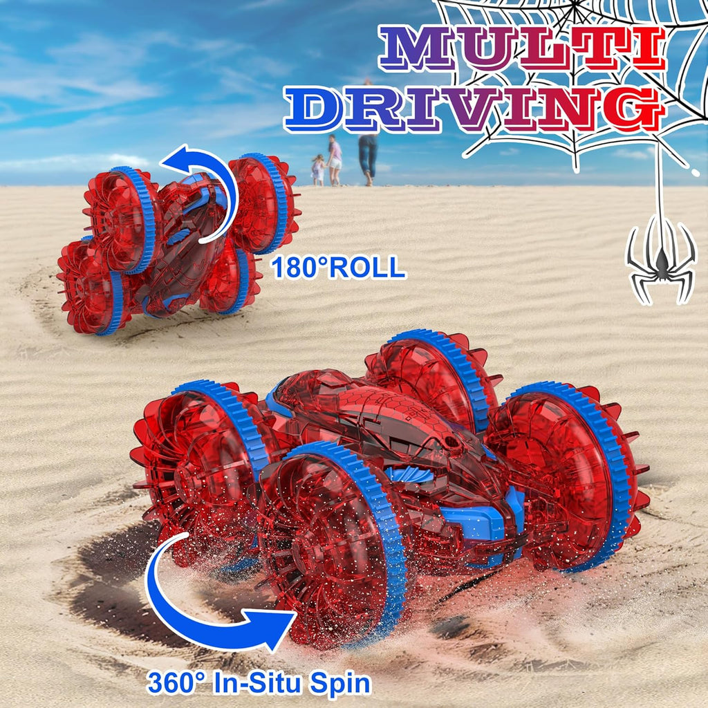 Flybakiz Spider Amphibious Remote Control Car 2.4GHz 4WD Waterproof